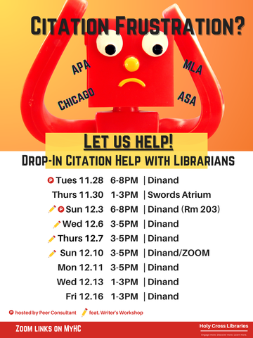 Citation frustration flyer with dates and times