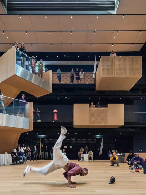 Breakdancing in the bee hives at Prior Performing Arts Center