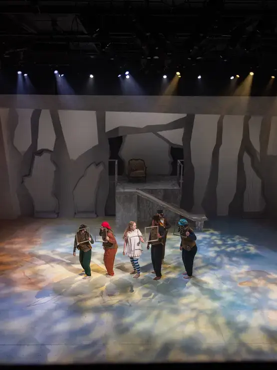 A performance of Curiouser and Curiouser adapted and directed by Lynn Kremer.