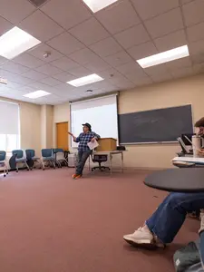 Jorge Santos leads a Montserrat class