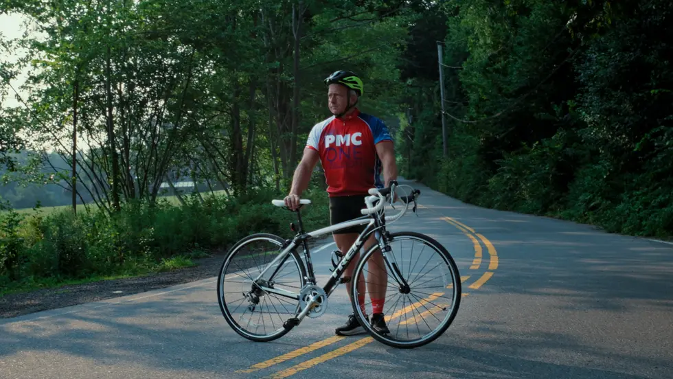 Man with bicycle