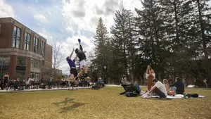 Students on the Hoval