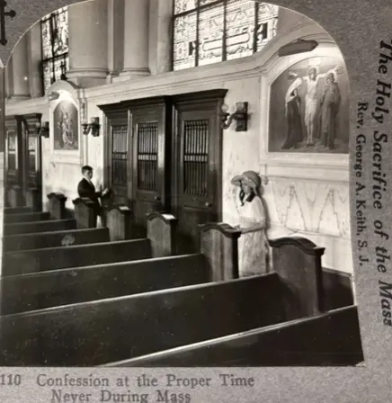 people giving confession