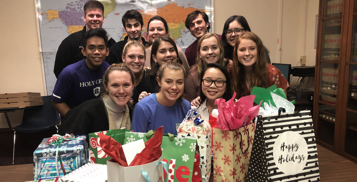 CBL Interns with their "secret snowflake" gifts.